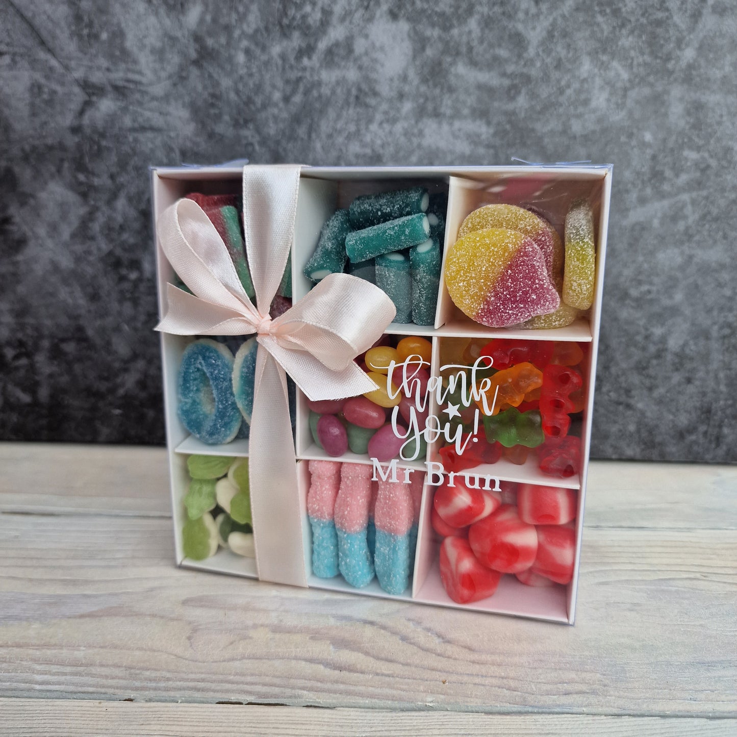 Personalised Clear Sweet Treat Box (Medium)