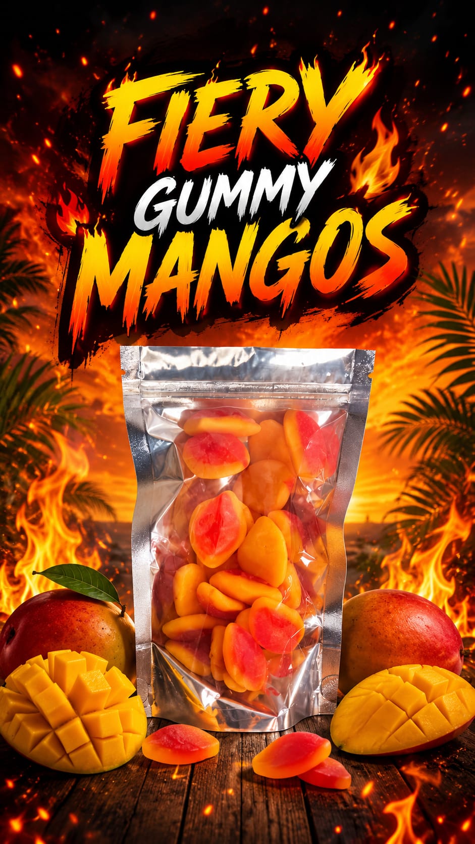 Fiery Gummy Mango Sweets