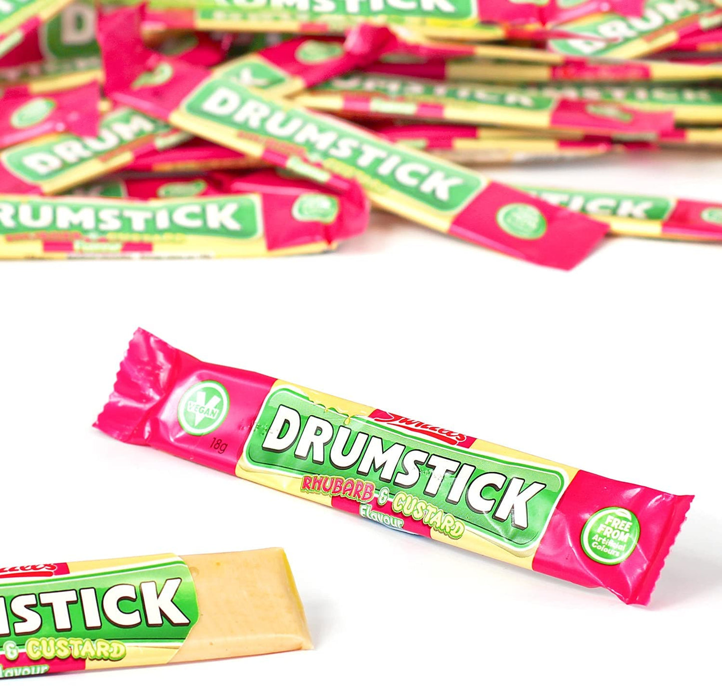 Rhubarb and Custard Flavoured Drumstick Chew Bar (VG/V) - Moreishsweetsco