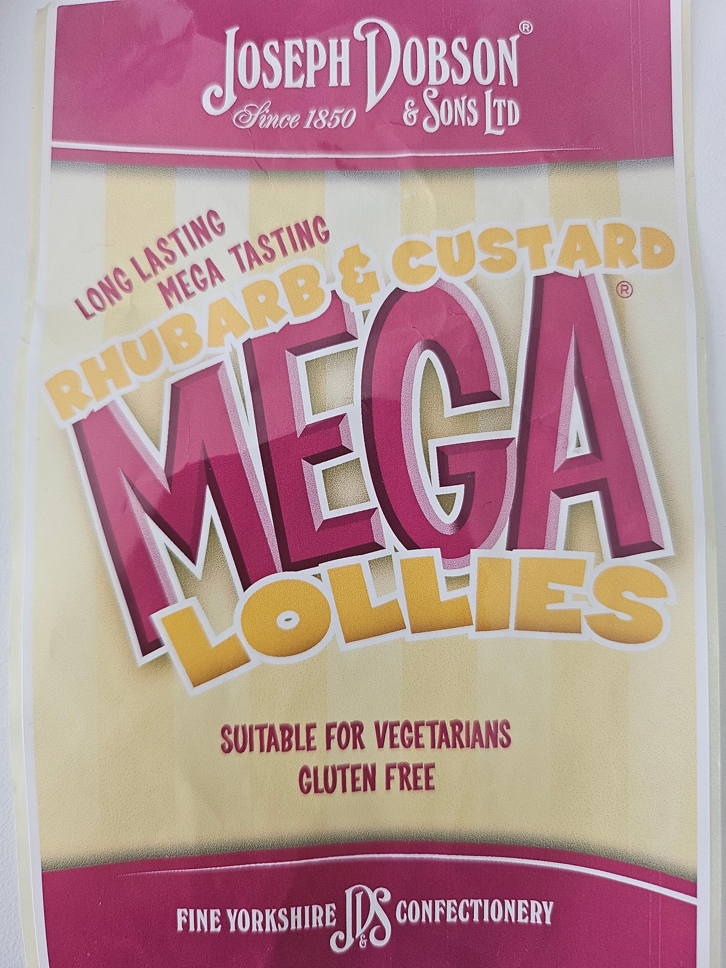 Rhubarb and custurd mega Lollies